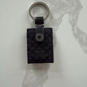 Vintage 2" Coach y2k Canvas Signature Photo Frame Key Chain in Black